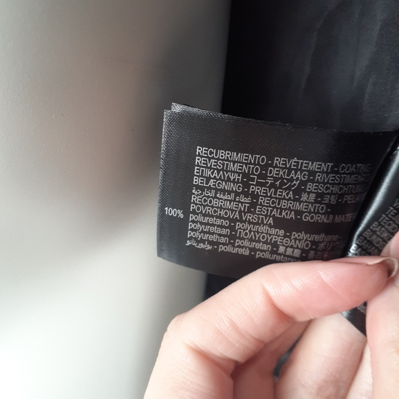 Zara Nwot Black Faux Leather Jacket with Removable Faux Fur Collar - Picture 6 of 16